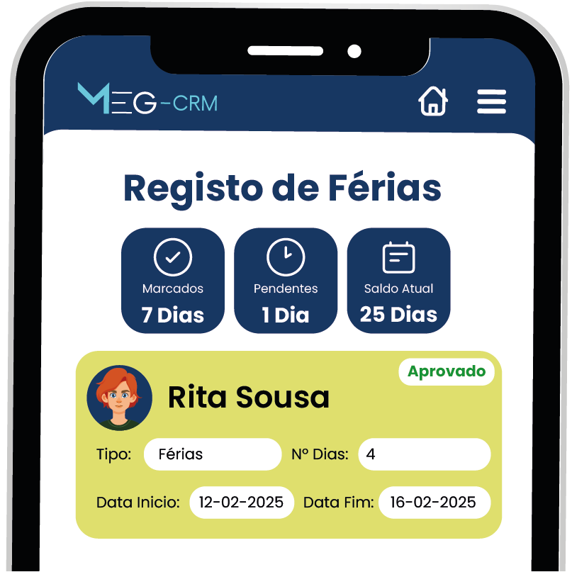 Férias Meg-Employee, IOS app